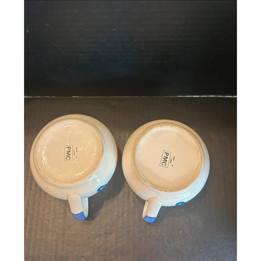 Vintage Soup And Cracker  Set Of 2 Ceramic Soup bowls with Handles